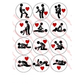 Вафельна картинка Love 080